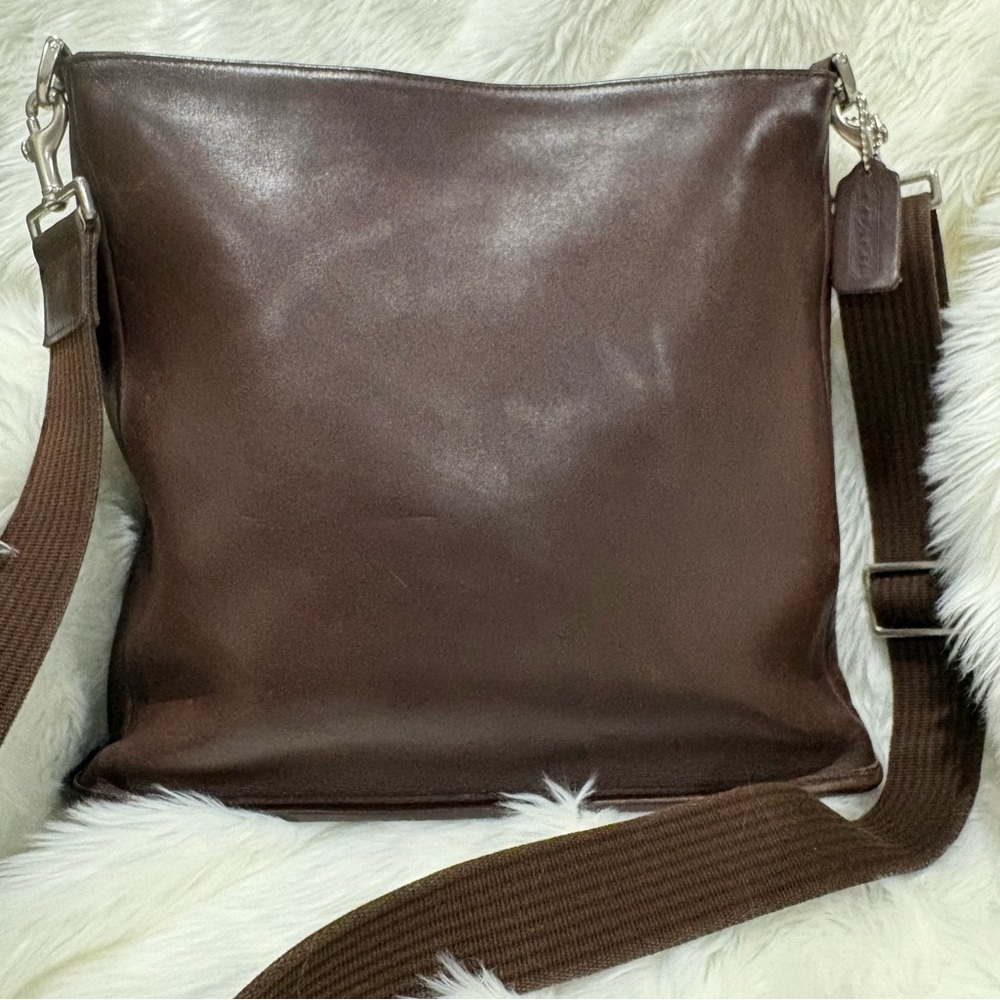 Vintage‎ Coach 9432 USA Brown Leather Crossbody Messenger Minimalist